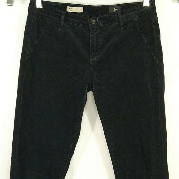 Adriano Goldschmied AG Stevie Slim Ankle Jodhpur Corduroy Pants Size 28 Black - Picture 2 of 11